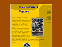 Tablet Screenshot of mypawpawspuppies.com